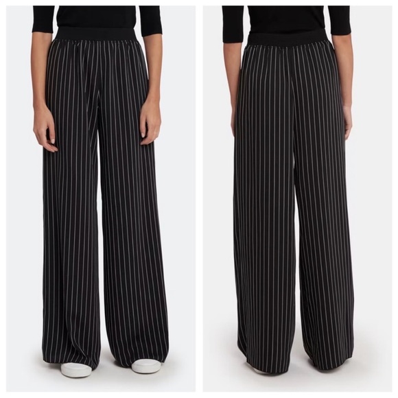 ATM Striped Wide Leg Pants - Picture 1 of 7